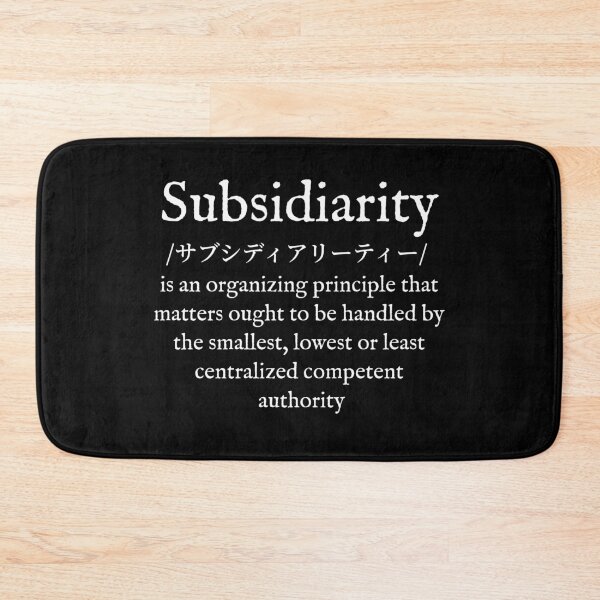Item preview, S: Subsidiarity: Wear Your Dictionary: English: Katakana: Transliteration: Japanese designed and sold by WearYourWords.