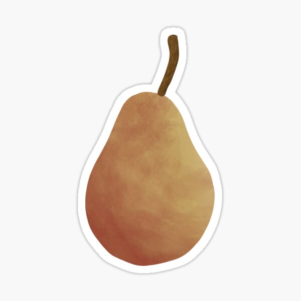 Red Pear illustration Sticker
