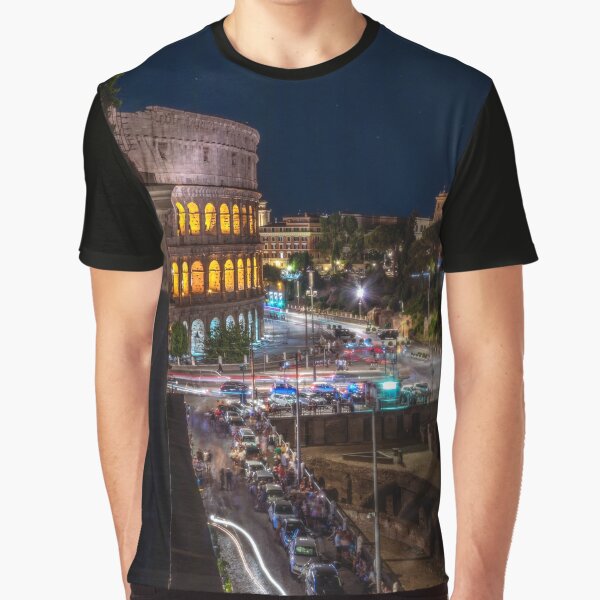 Item preview, Italy Rome Colosseum night vintage view - coliseum Rome skyline designed and sold by Long Exposure.