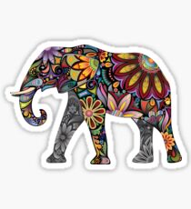 Colourful Elephant Art Sticker