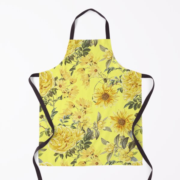 Sunny Yellow Flowers Garden Apron