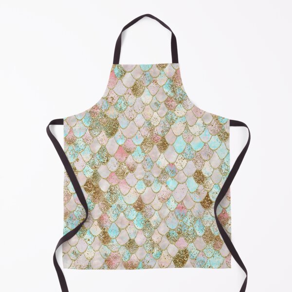 Item preview, Watercolor Wonky Gold Glitter Pastel Summer Mermaid Scales  designed and sold by UtArt.