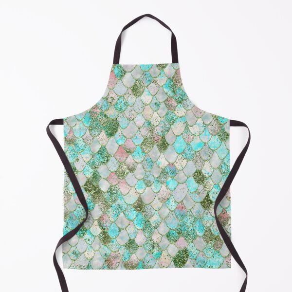 Item preview, Wonky Watercolor Seafoam Glitter Mermaid Scales  designed and sold by UtArt.