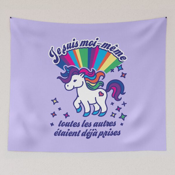 Item preview, Yuni the unicorn walking steadily under a starry rainbow designed and sold by TokiPY.