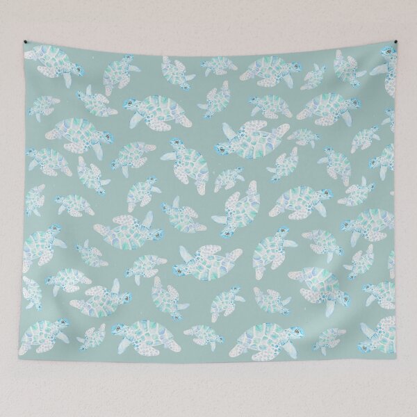 Item preview, Sea Turtle (Pale Aqua) designed and sold by ErinGArt.