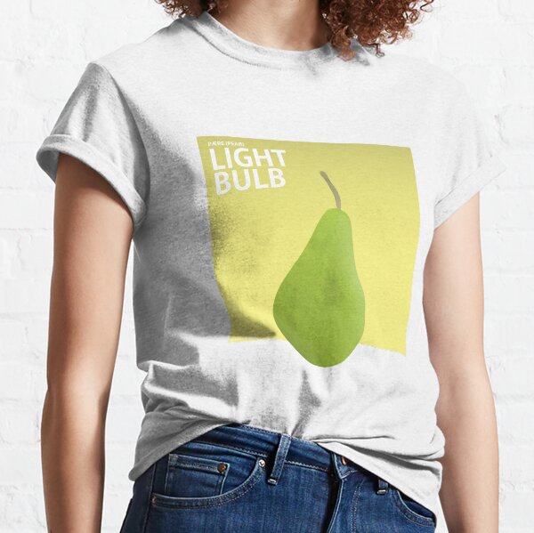 Green Pear illustration (Literal Danish) - Light Bulb Classic T-Shirt