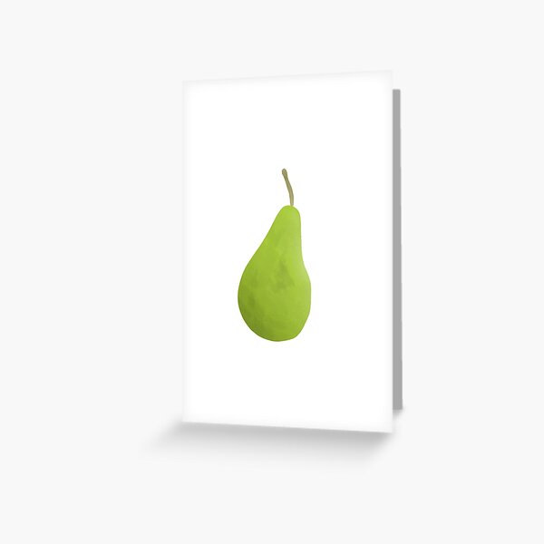 Green Pear illustration Greeting Card