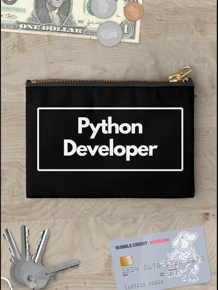 Thumbnail 3 of 4, Zipper Pouch, Python Developer designed and sold by BalfrogClothing.