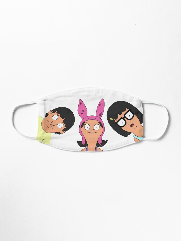 &quot;Tina Louise Gene Belchers, bobs burgers kids&quot; Mask by flaars | Redbubble