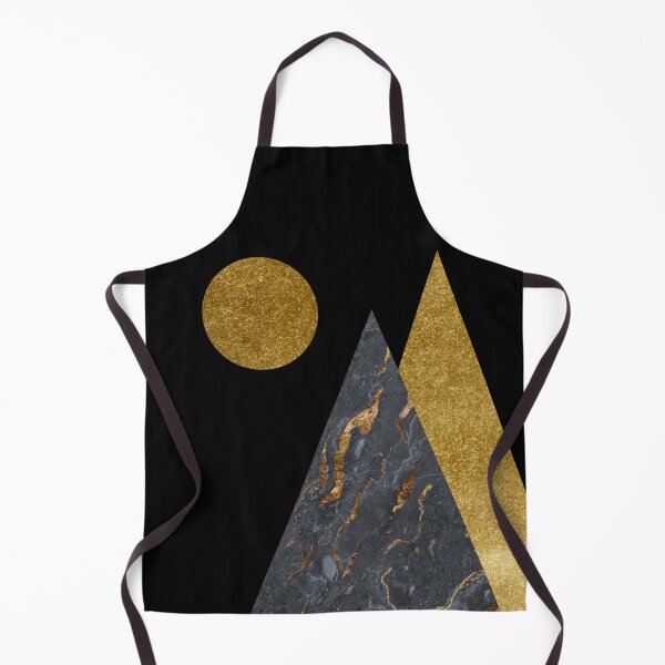 Item preview, Geometric Golden and Black Marble Mountains designed and sold by SoccaTamam.