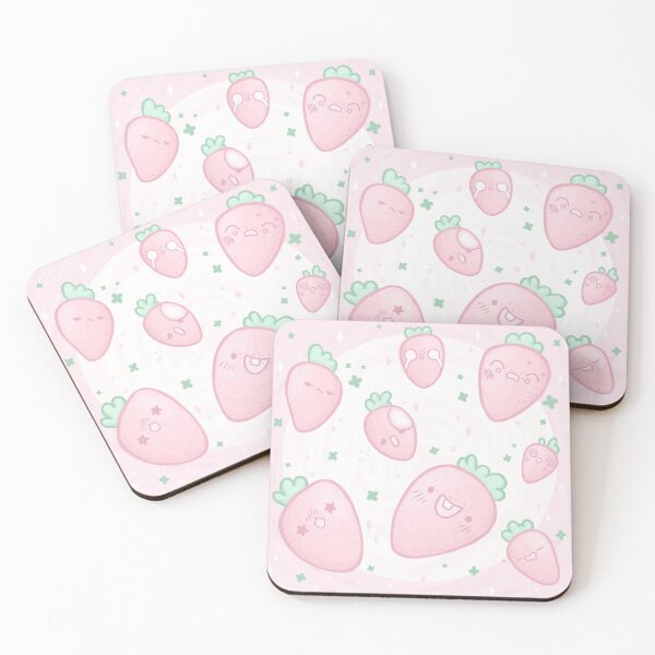 Item preview, Funny Strawberries - Cute fruit designed and sold by MoonArtGlitch.
