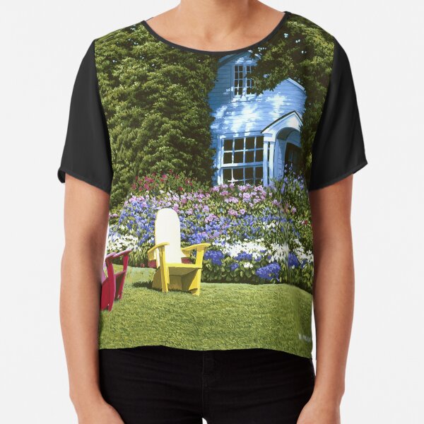 Cottage Garden Basin Harbor Chiffon Top