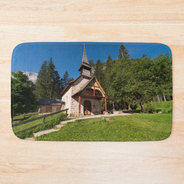 Item preview, Small church surrounded by nature under the Seekofel designed and sold by brambillasimone.