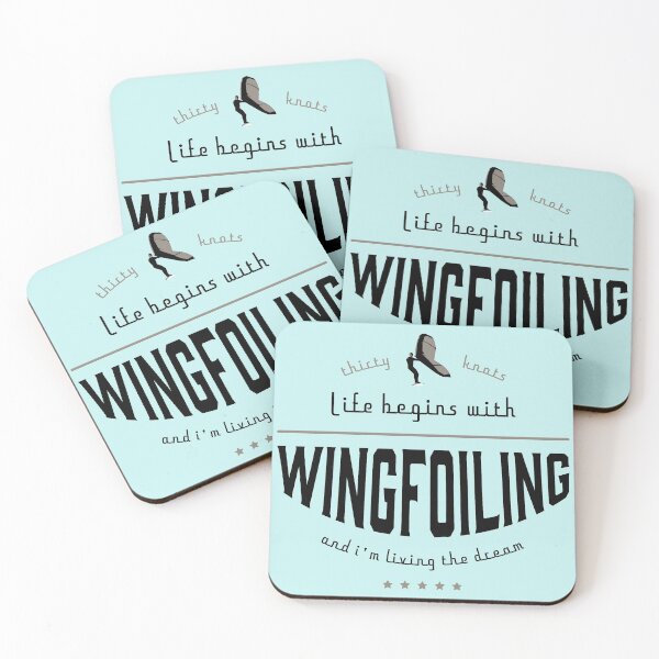 Item preview, Life begins with Wingfoiling designed and sold by bluehair.