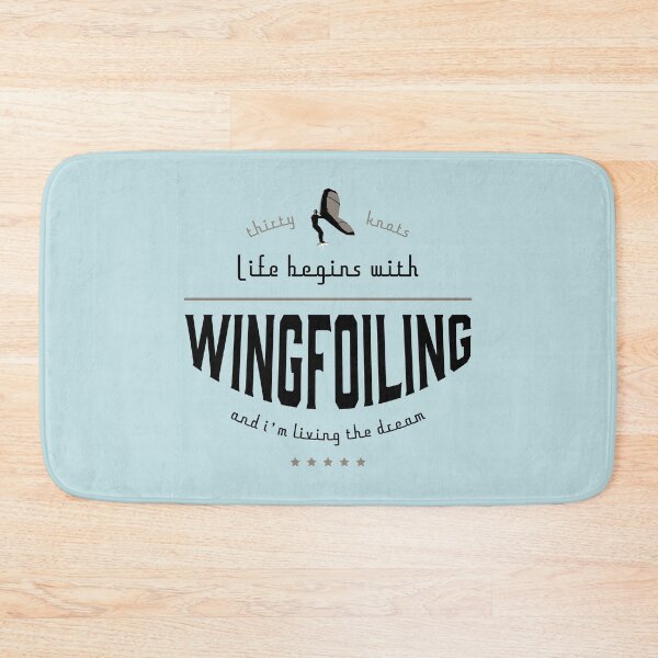 Item preview, Life begins with Wingfoiling designed and sold by bluehair.