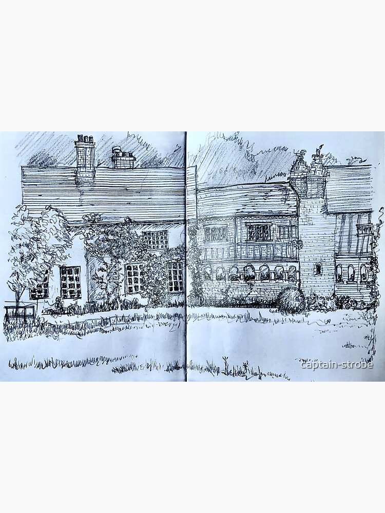 "West stow hall. Drawing" Sticker for Sale by captainstrobe Redbubble