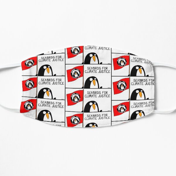 Seevögel für Klimagerechtigkeit Flache Maske