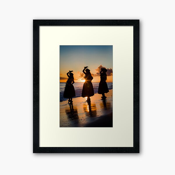 Hula Sunset #1 Framed Art Print