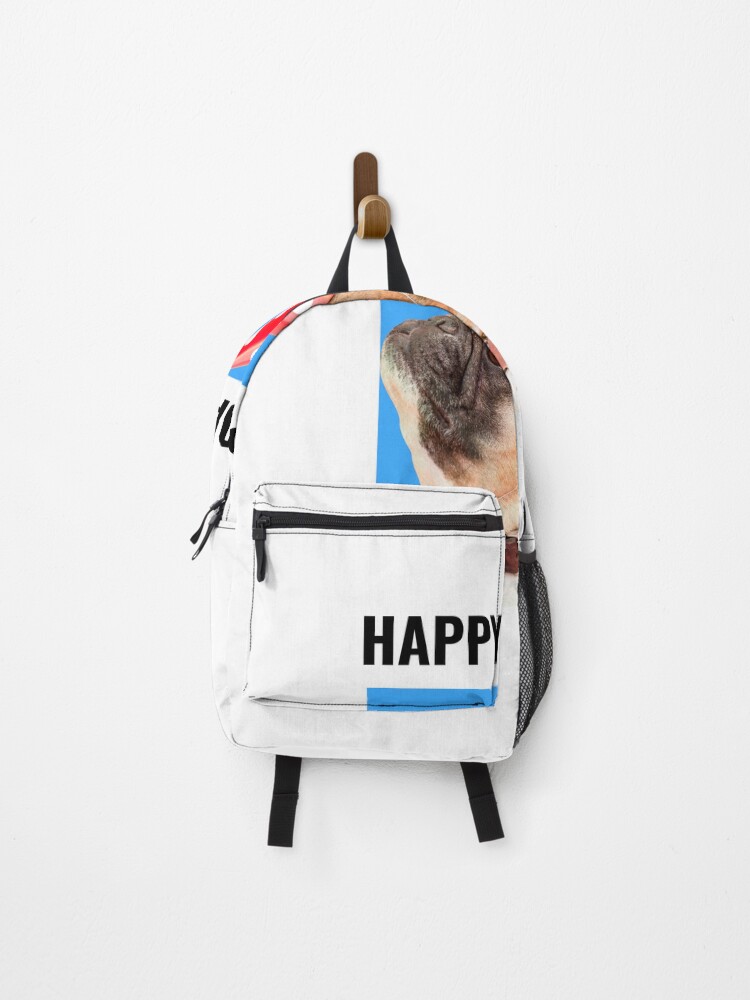 Thumbnail 1 of 3, Backpack, Happy Pugday designed and sold by Ruthria.