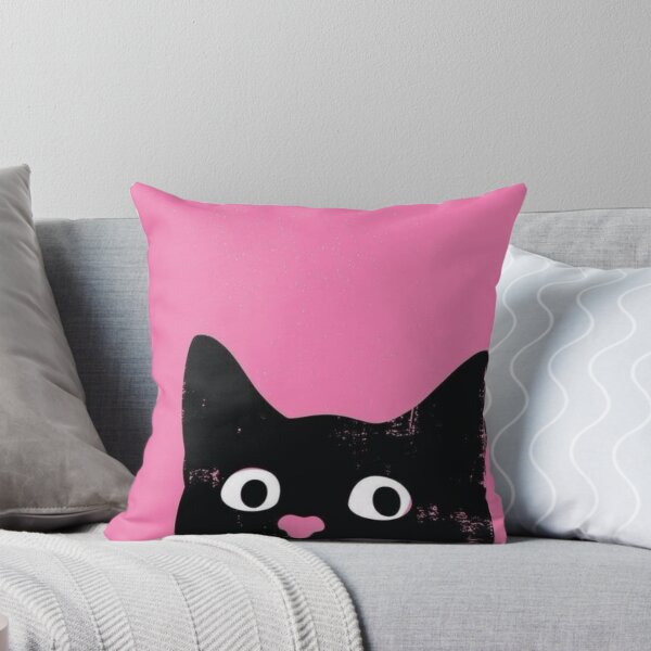 Item preview, Black cat on pink designed and sold by mclaurin612.