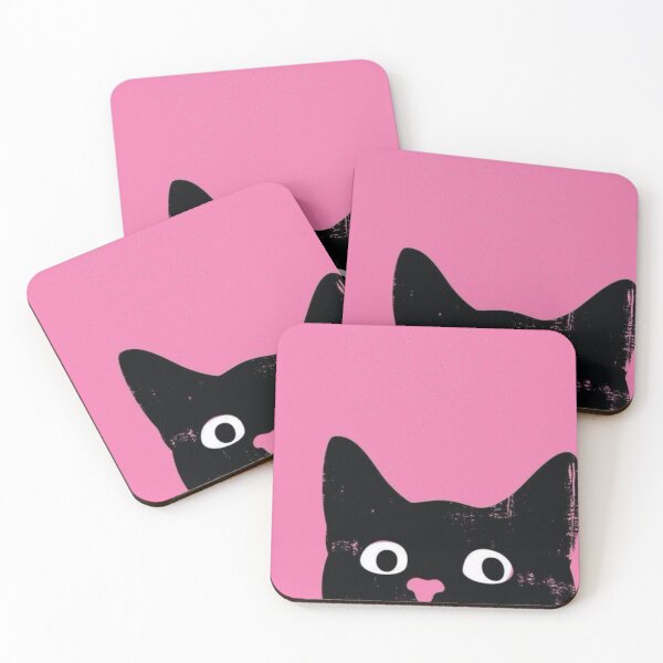 Item preview, Black cat on pink designed and sold by mclaurin612.
