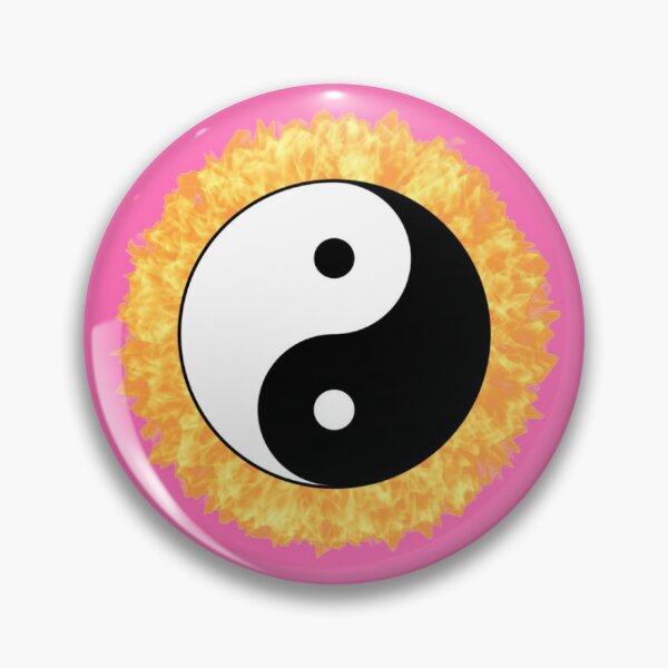 Item preview, Yin And Yang Repeating Pattern (With Fire Hot Pink background) designed and sold by Pendy777.
