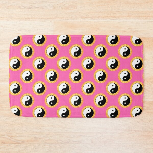 Item preview, Yin And Yang Repeating Pattern (With Fire Hot Pink background) designed and sold by Pendy777.