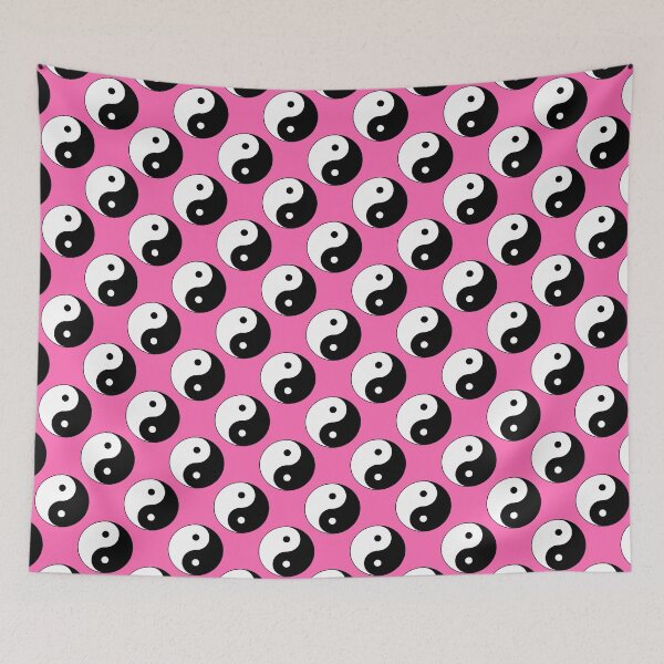 Item preview, Yin And Yang Repeating Pattern (Hot Pink Background) designed and sold by Pendy777.