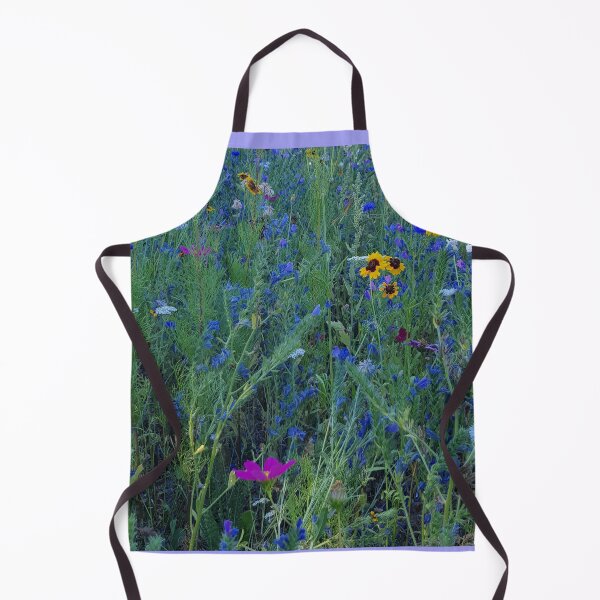 Item preview, Flowers Go Wild in Wimbledon 10 - field of blue and green with a hint of yellow and pink designed and sold by ellenhenry.