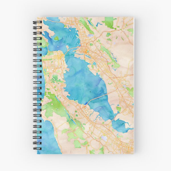 Item preview, SAN FRANCISCO watercolor map designed and sold by cityette.
