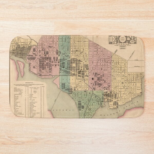 Item preview, Vintage Map of Washington DC (1836) designed and sold by BravuraMedia.
