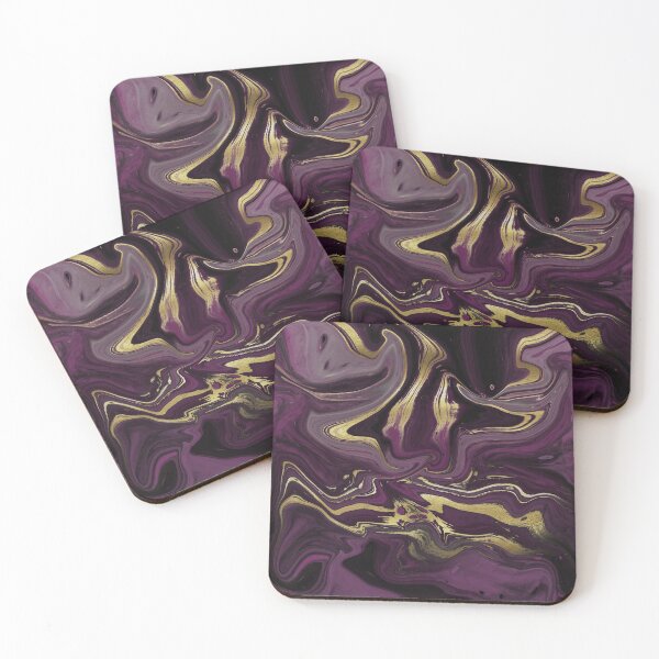 Item preview, Dark Faux Marbled Night Purple And Gold Texture designed and sold by MysticMarble.