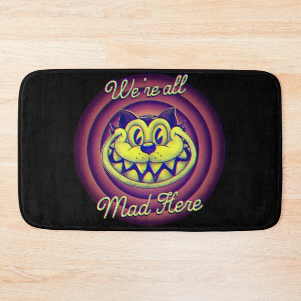 Item preview, Blacklight Glitch  Cheshire Cat - Were all Mad Here | Old Cartoon Style | Mad Hatter | | Kids Mask | Backpack Design | Best Selling Original Art designed and sold by Any Color Designs.