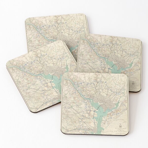 Item preview, Vintage Washington DC Defenses & Forts Map (1895) designed and sold by BravuraMedia.