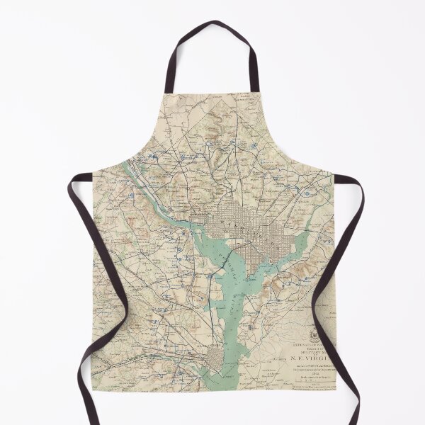 Item preview, Vintage Washington DC Defenses & Forts Map (1895) designed and sold by BravuraMedia.