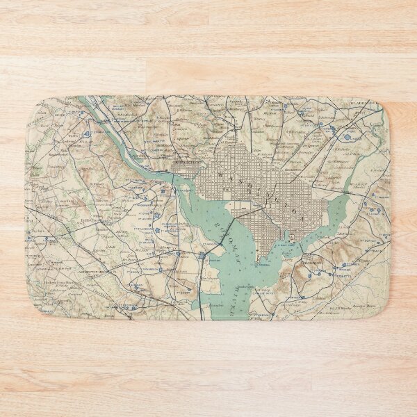 Item preview, Vintage Washington DC Defenses & Forts Map (1895) designed and sold by BravuraMedia.