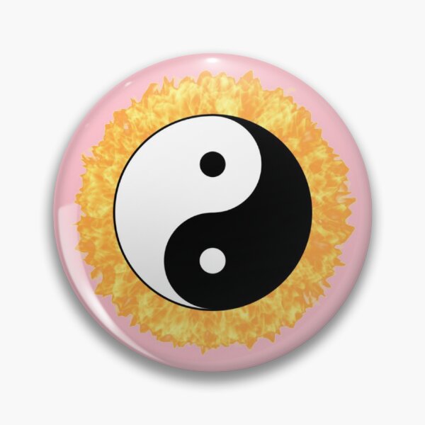 Item preview, Yin And Yang Repeating Pattern (With Fire Pink background) designed and sold by Pendy777.