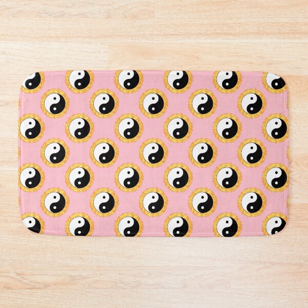 Item preview, Yin And Yang Repeating Pattern (With Fire Pink background) designed and sold by Pendy777.