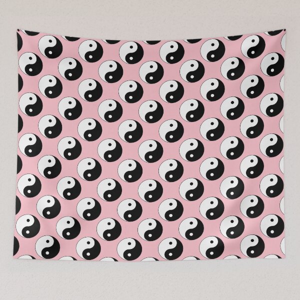 Item preview, Yin And Yang Repeating Pattern (Pink Background) designed and sold by Pendy777.