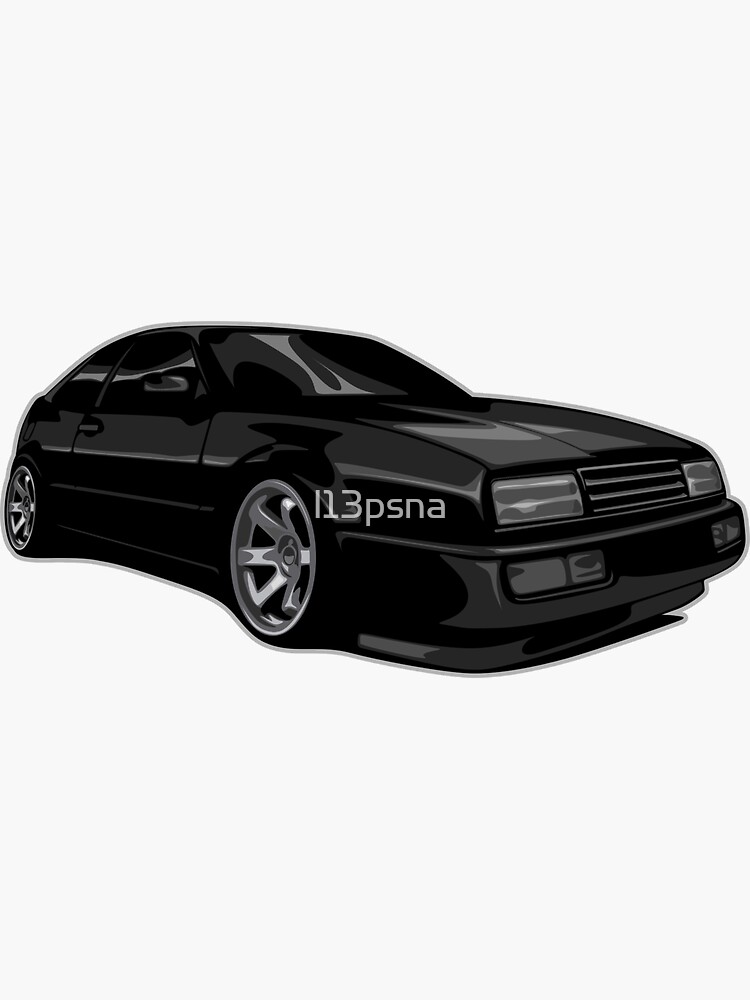 "Stanced Black Corrado Artwork" Sticker For Sale By L13psna | Redbubble