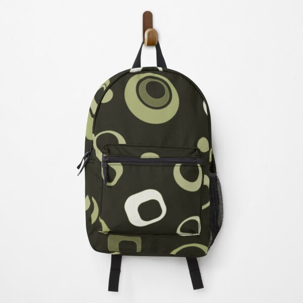 Item preview, Abstract mid century modern olive green pattern designed and sold by likebakerdo.