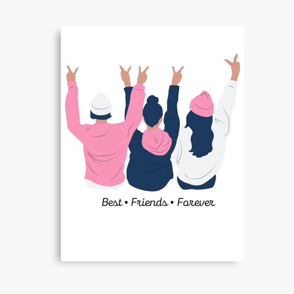 Best Friends Forever Design Impression sur toile