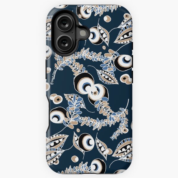 Vista previa del artículo con la obra «Patrones florales azules», diseñado y vendido por Stellafores.