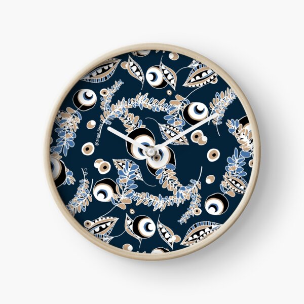 Vista previa del artículo con la obra «Patrones florales azules», diseñado y vendido por Stellafores.