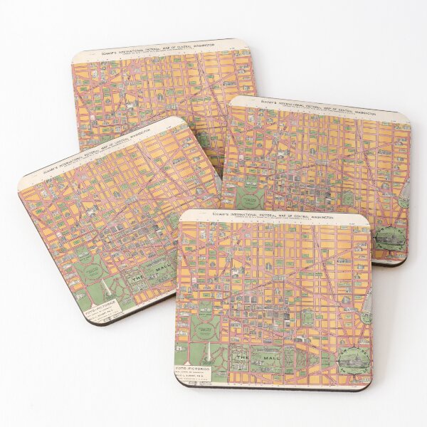 Item preview, Vintage Washington DC Pictorial Map (1919) designed and sold by BravuraMedia.