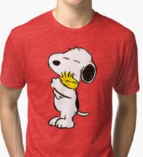 Snoopy and Woodstock Tri-blend T-Shirt