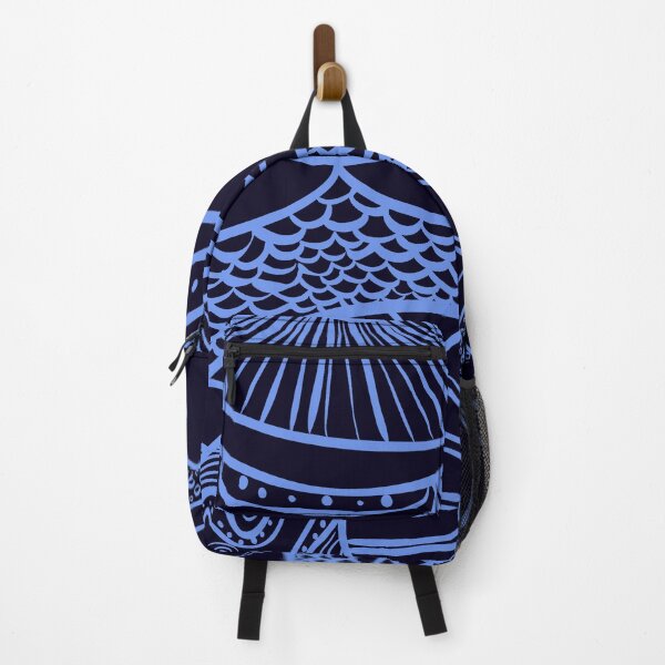 Item preview, Hand-Drawn Floral Blue and Swirls Outline designed and sold by madtoyman.