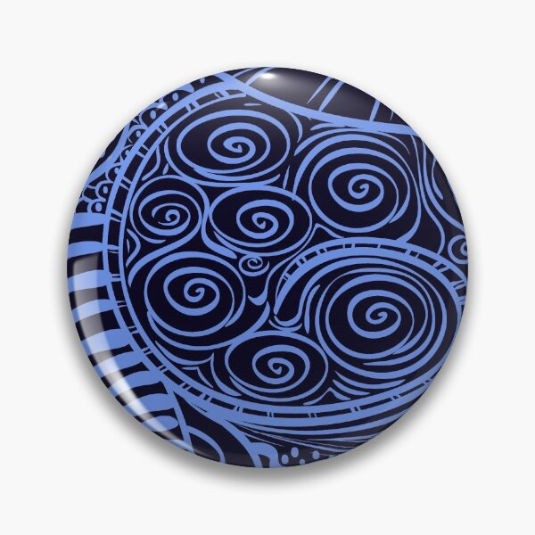 Item preview, Hand-Drawn Floral Blue and Swirls Outline designed and sold by madtoyman.