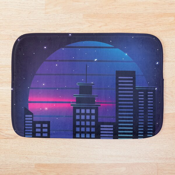 Artikelvorschau, Retro 80s Blue Sunrise City Stars entworfen und verkauft von Uttershirt.