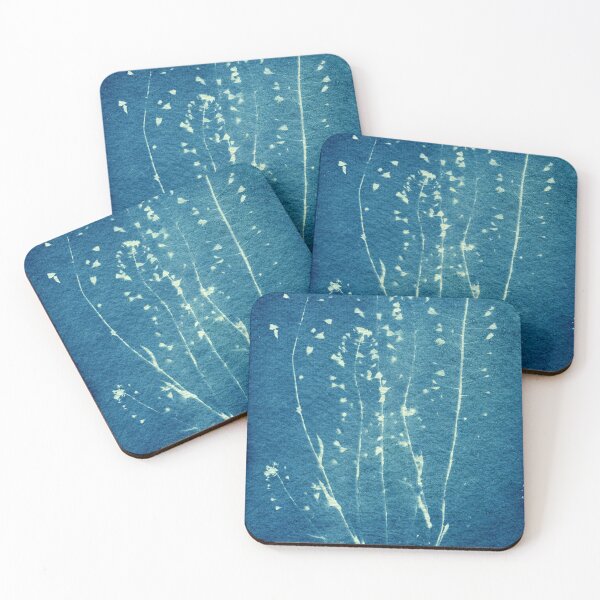 Item preview, Botanical blue floral vintage style handmade print 56 designed and sold by KasparekFineArt.